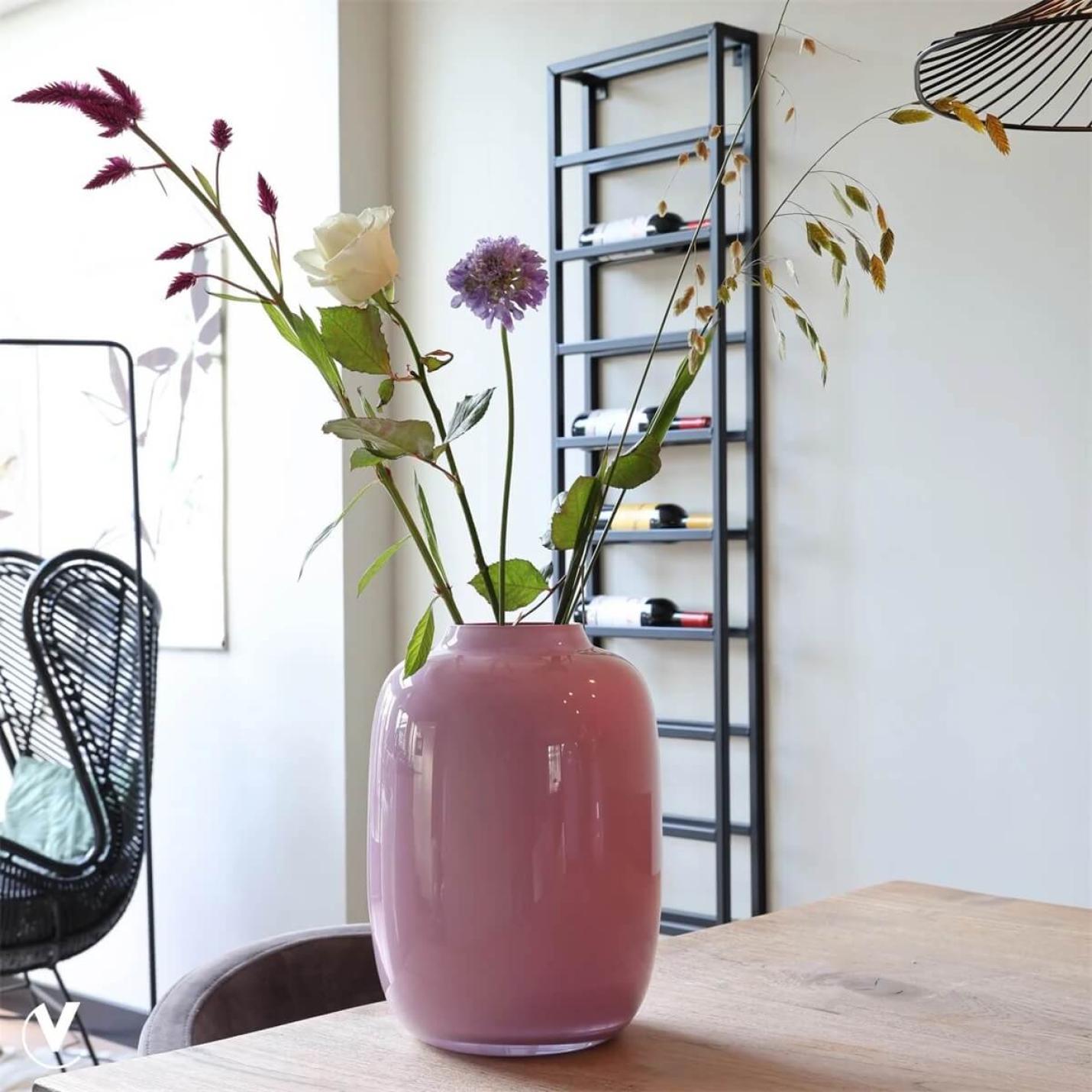 Glazen Vaas – Light pink - Large 35cm hoog; Afbeelding: 2
