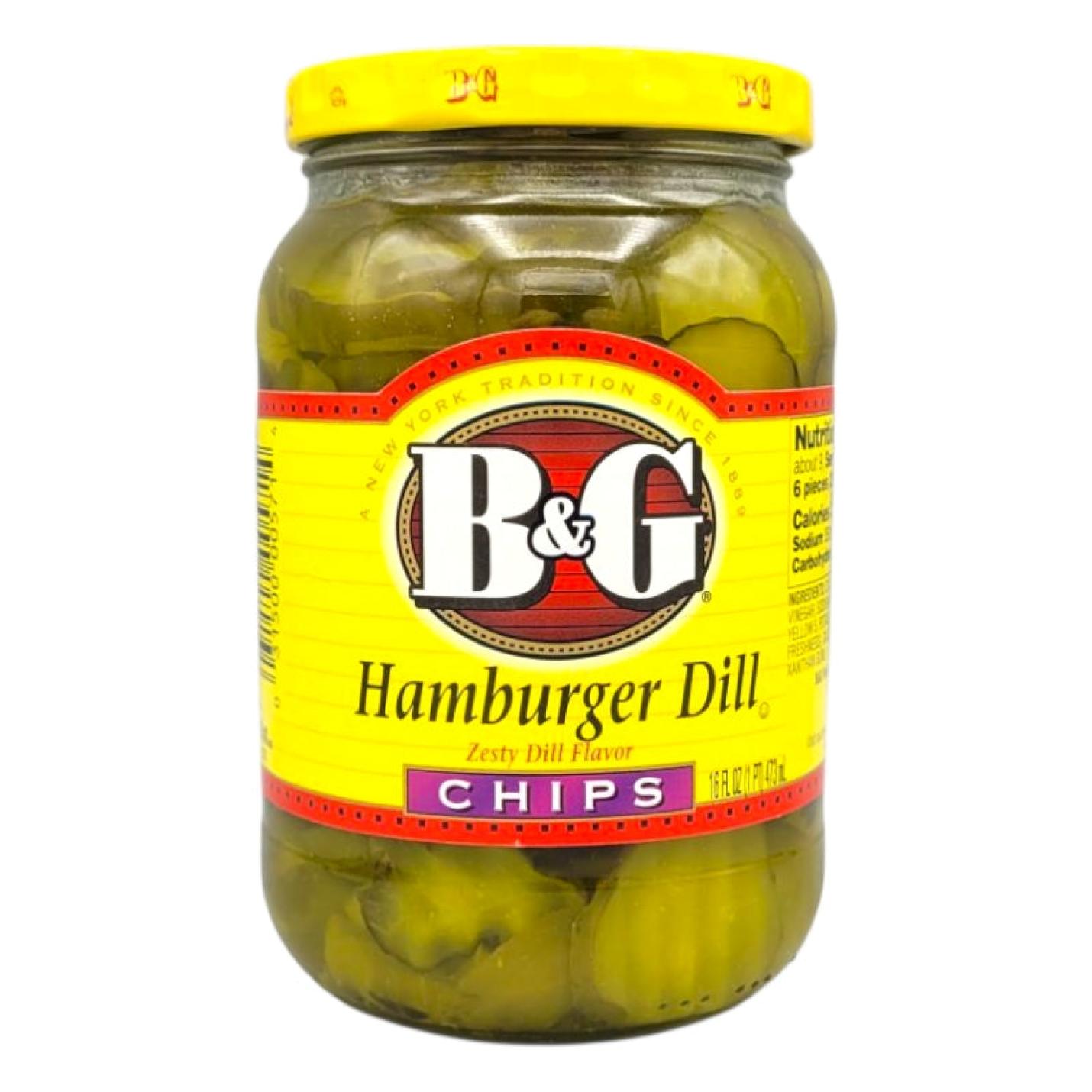 B&amp;G Hamburger Dill Chips, 473ml