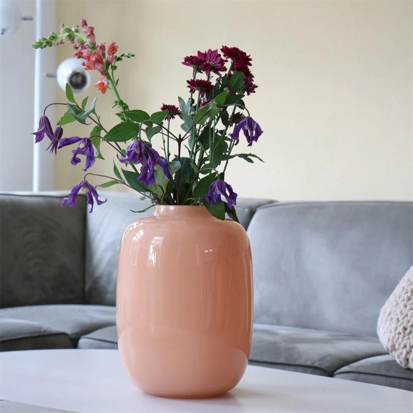 Glazen Vaas – Peach - Large 35cm hoog; Afbeelding: 2