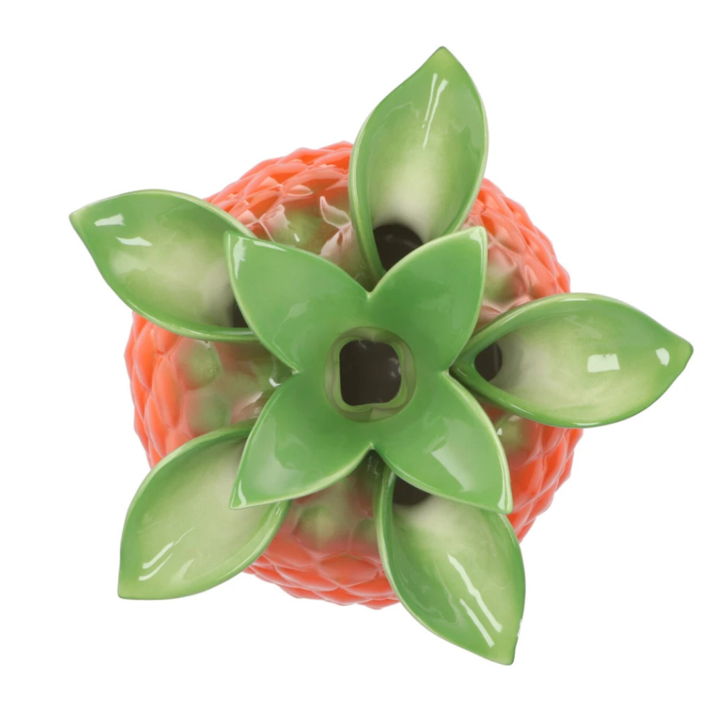 Oranje Ananasvaas - 28 cm hoog; Afbeelding: 2