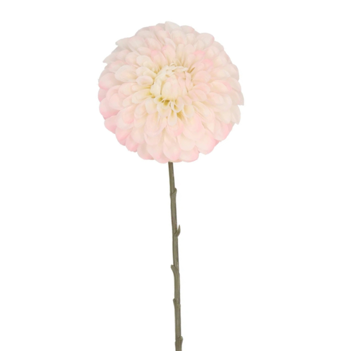 Kunstbloem Dahlia bol - wit/licht roze; Afbeelding: 2