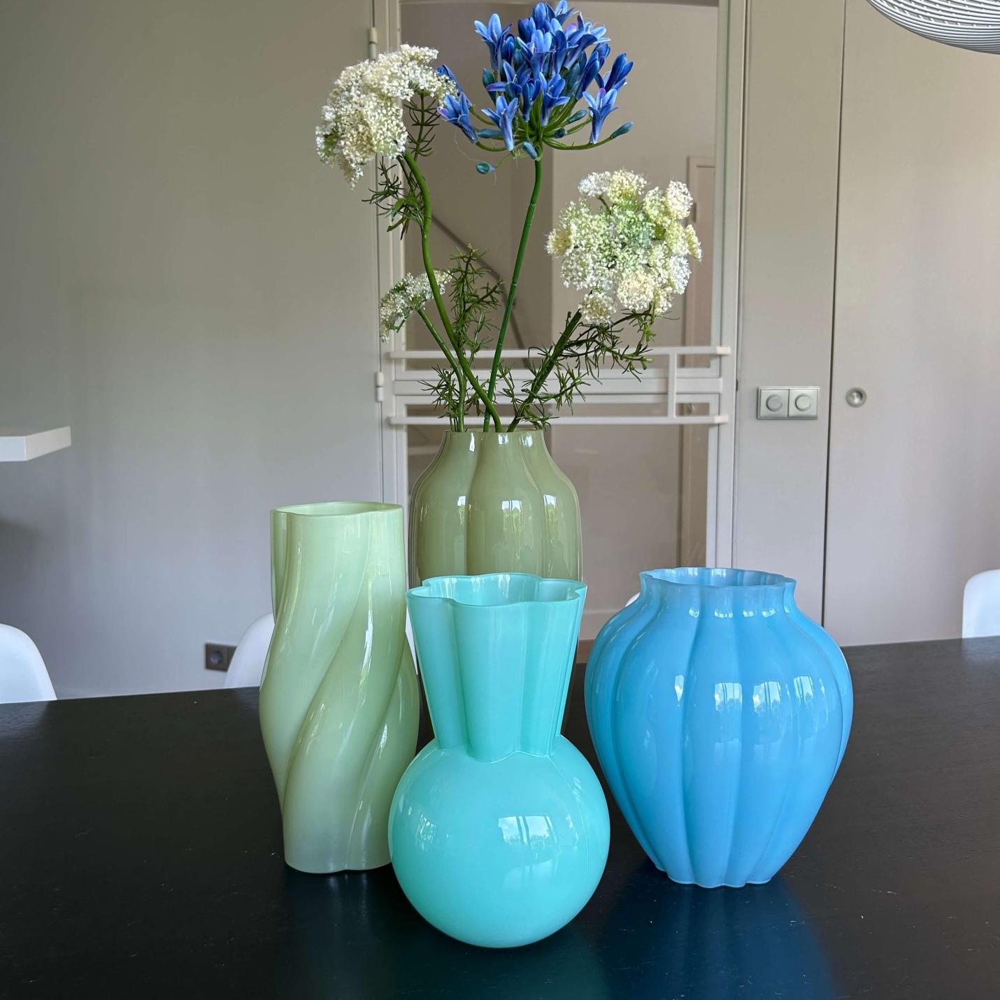 Diepblauw Glazen Vaasje – 20,5 cm hoog; Afbeelding: 3