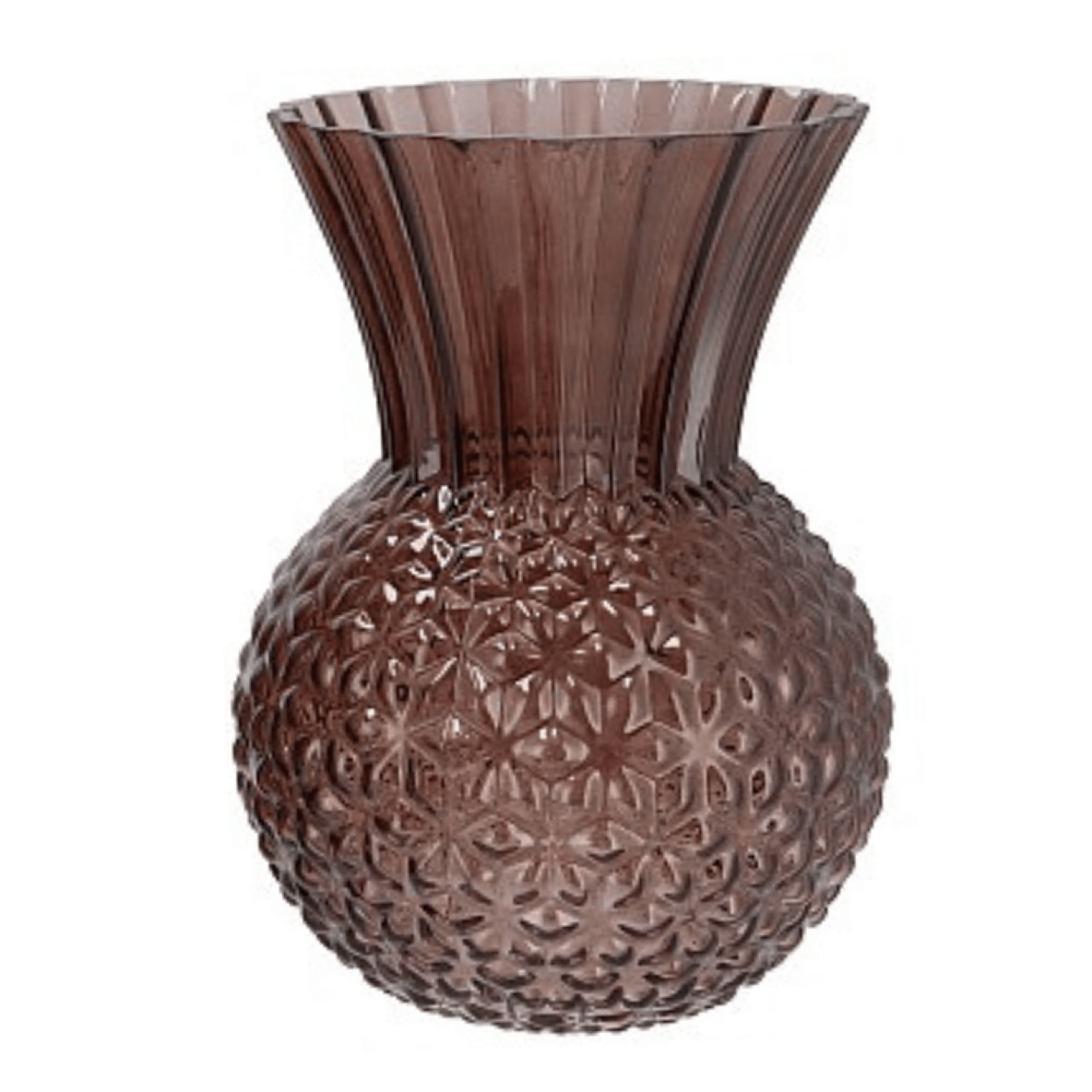 Glazen vaas Natural - Bruin - in 2 maten - 27cm Hoog