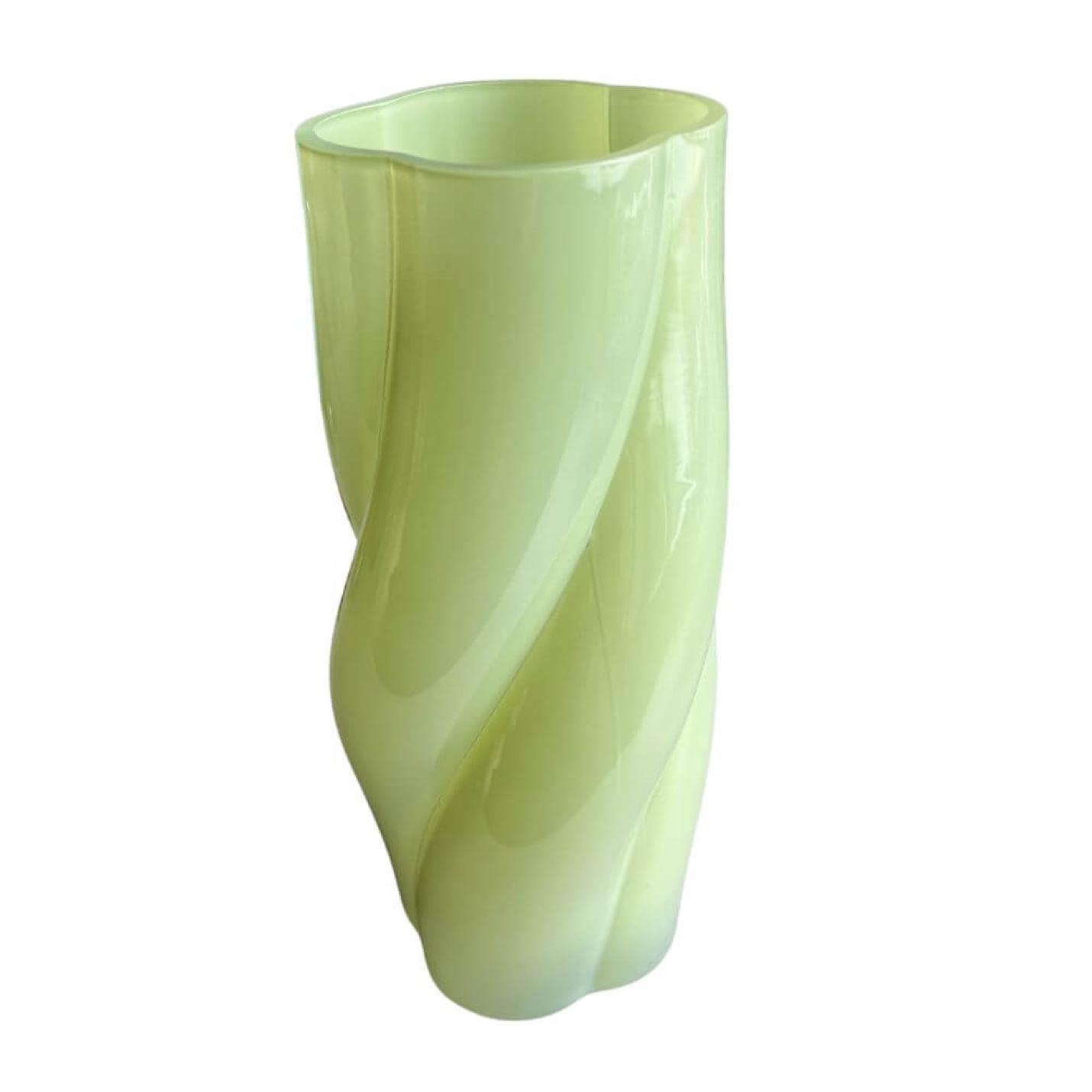 Glazen Vaasje Twister - Lime groen– 25cm; Afbeelding: 2