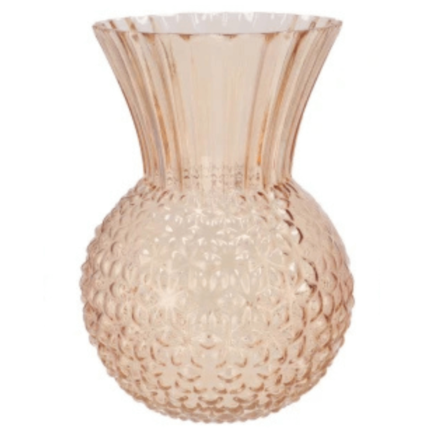 Glazen vaas Dreamy Pastel Peach - In 2 Maten - 22cm Hoog