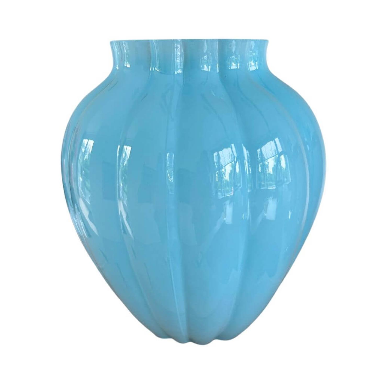 Diepblauw Glazen Vaasje – 20,5 cm hoog