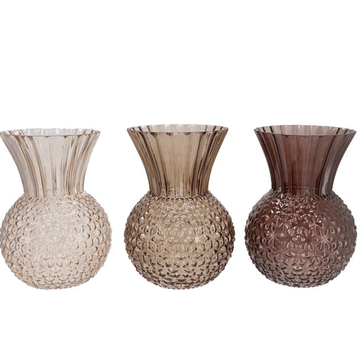 Glazen vaas Natural - Zand - in 2 maten - 22cm Hoog; Afbeelding: 2