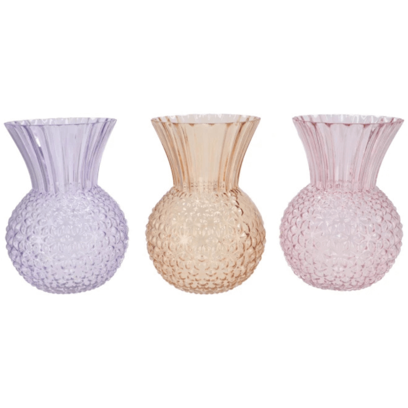 Glazen vaas Dreamy Pastel Lila - In 2 Maten - 27cm Hoog; Afbeelding: 2