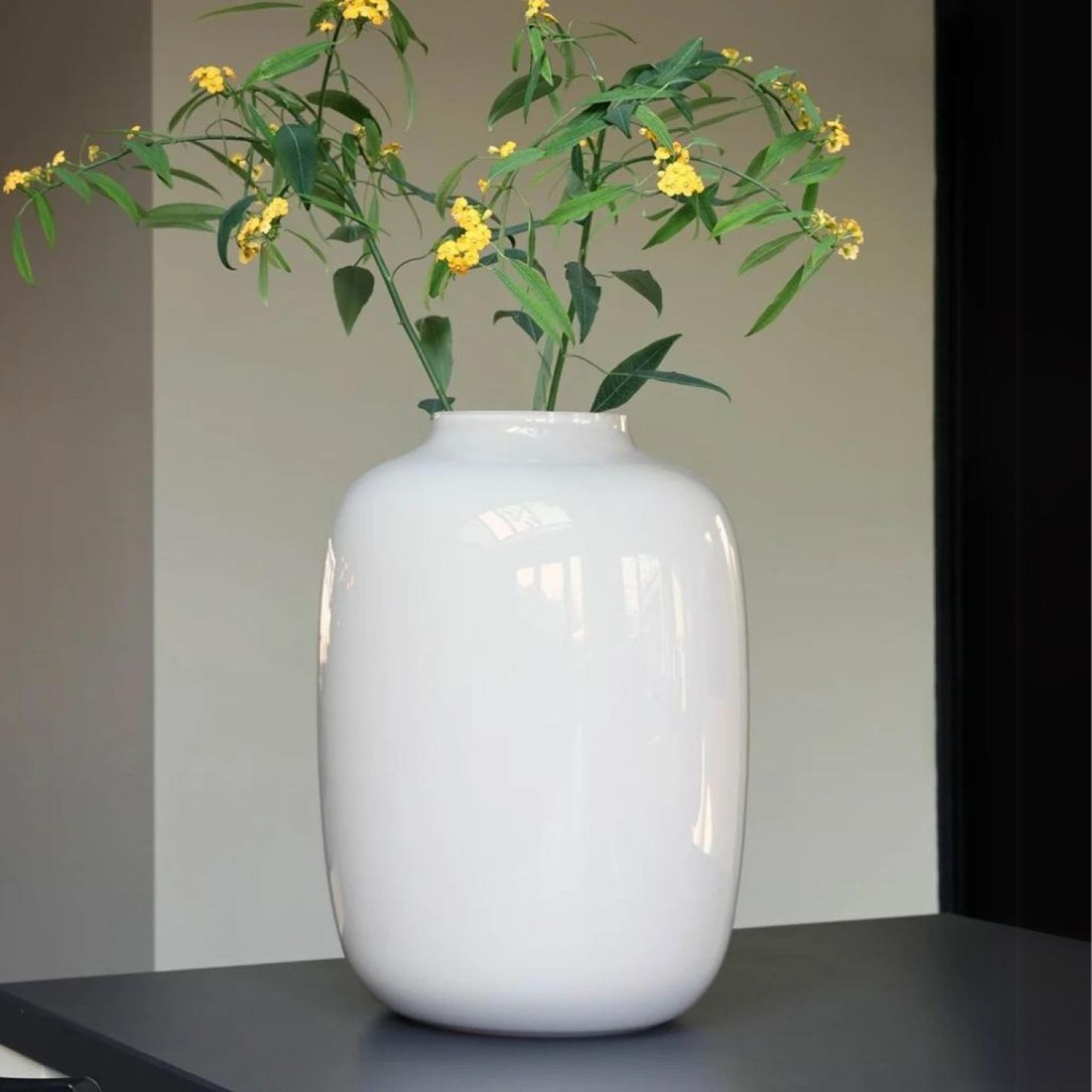 Glazen Vaas – Ivoor - Medium 29cm hoog; Afbeelding: 2