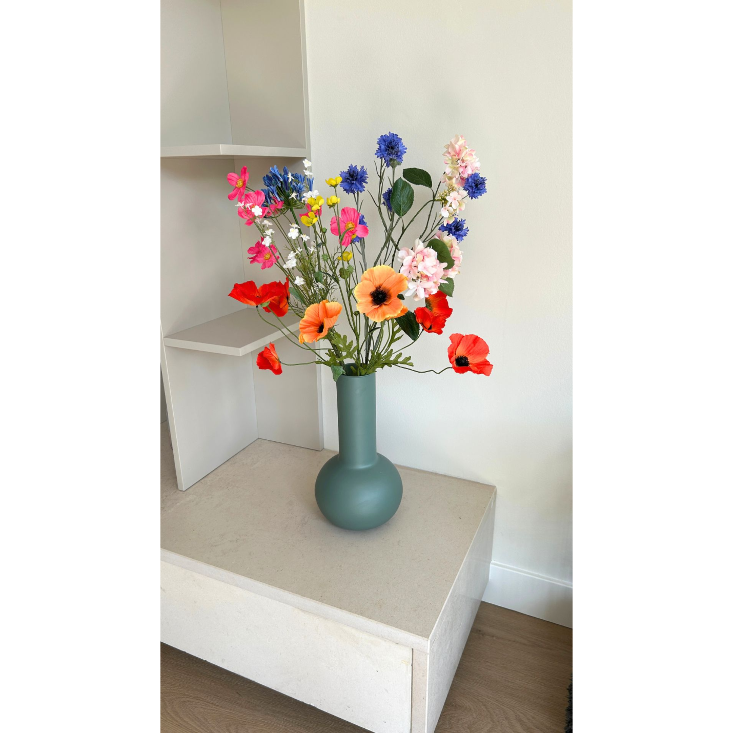 Zomers Kunstbloemen boeket - Kleurliefde - exclusief vaas; Afbeelding: 2