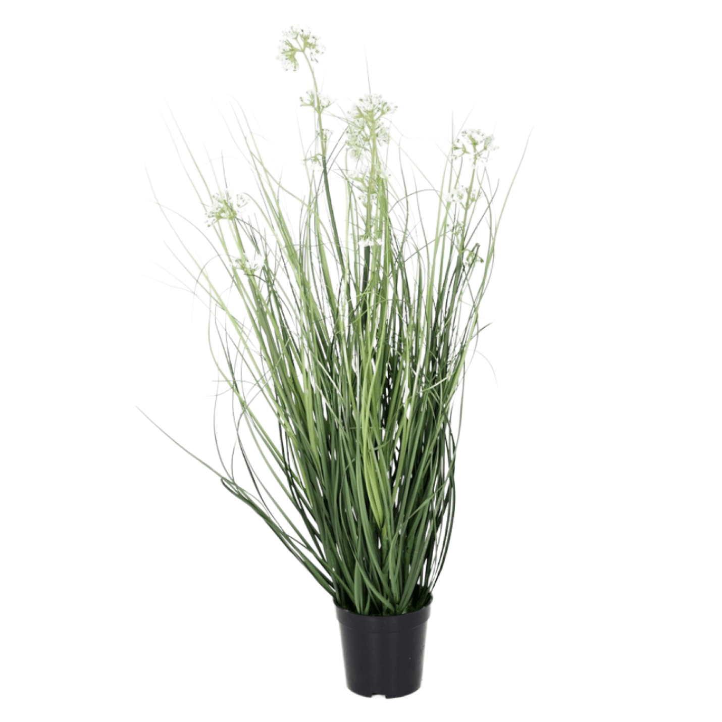 Kunstplant Siergras - met witte bloem