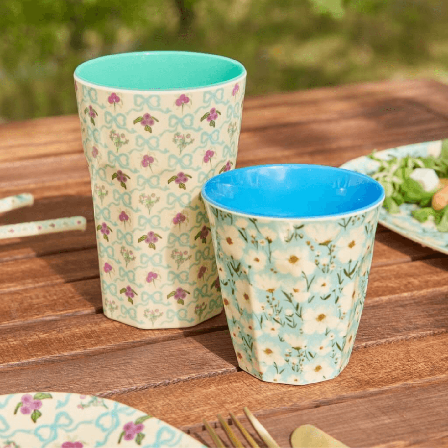 Melamine beker medium Summer Bloom print - Rice; Afbeelding: 2