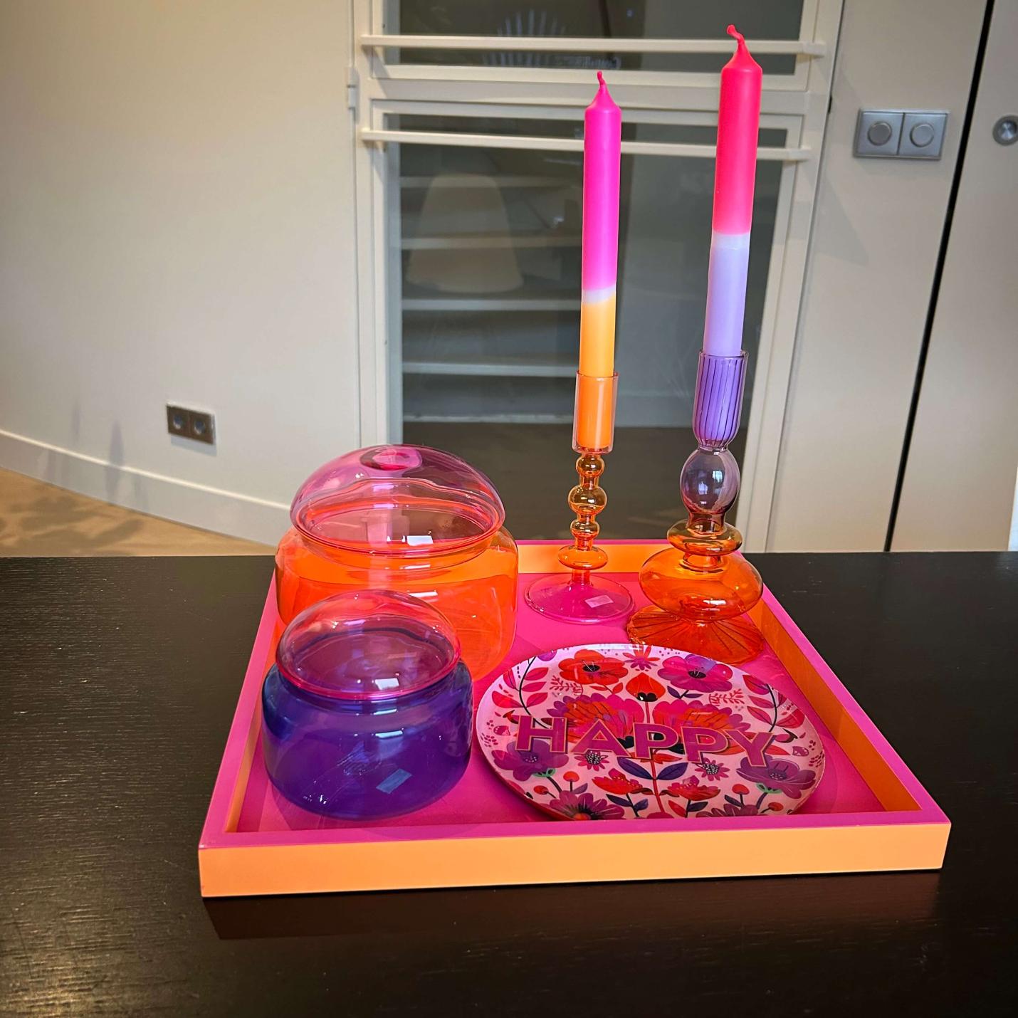 Voorraadpot oranje/roze neon large; Afbeelding: 3