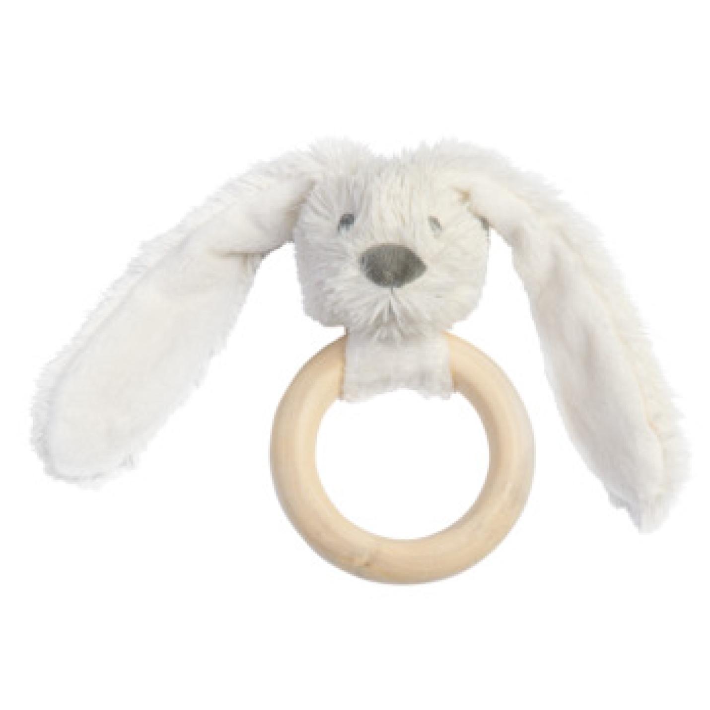 rabbit richie houten bijtring ivory