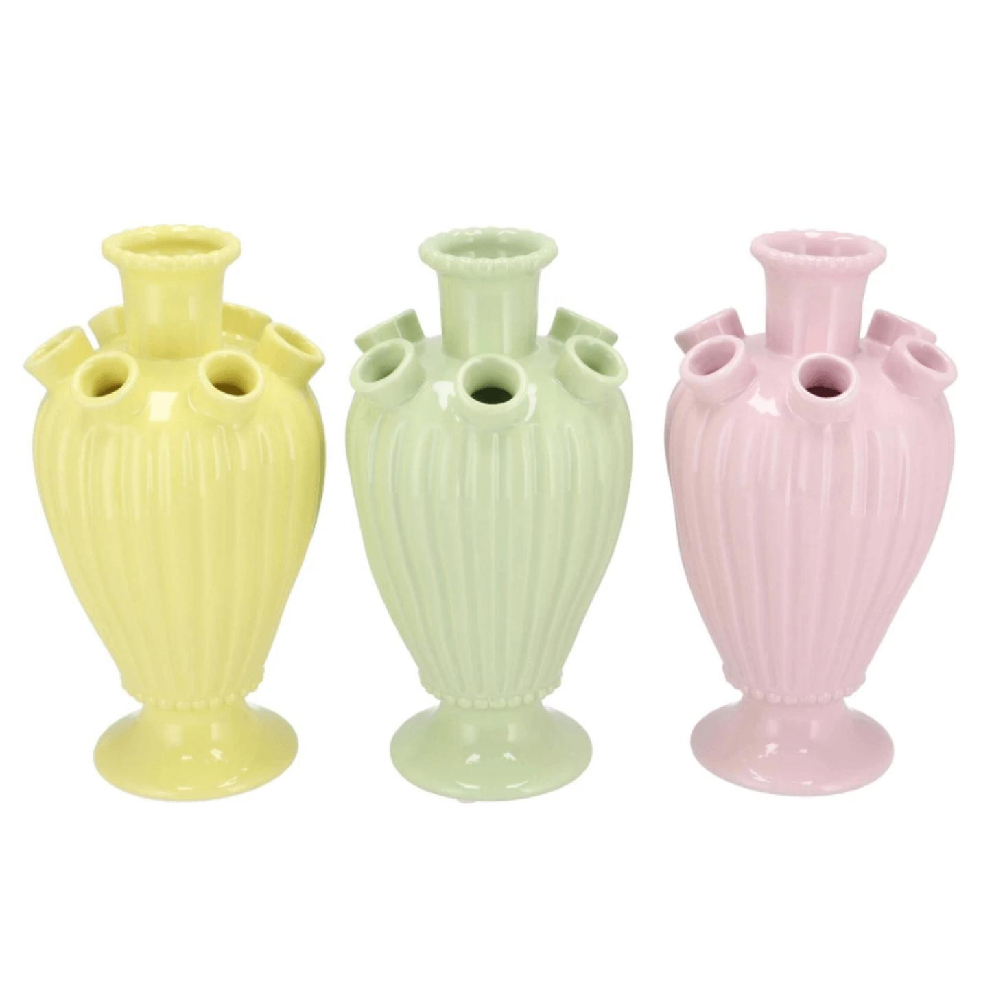 Tulpenvaasje in pastel geel - 24cn hoog; Afbeelding: 2