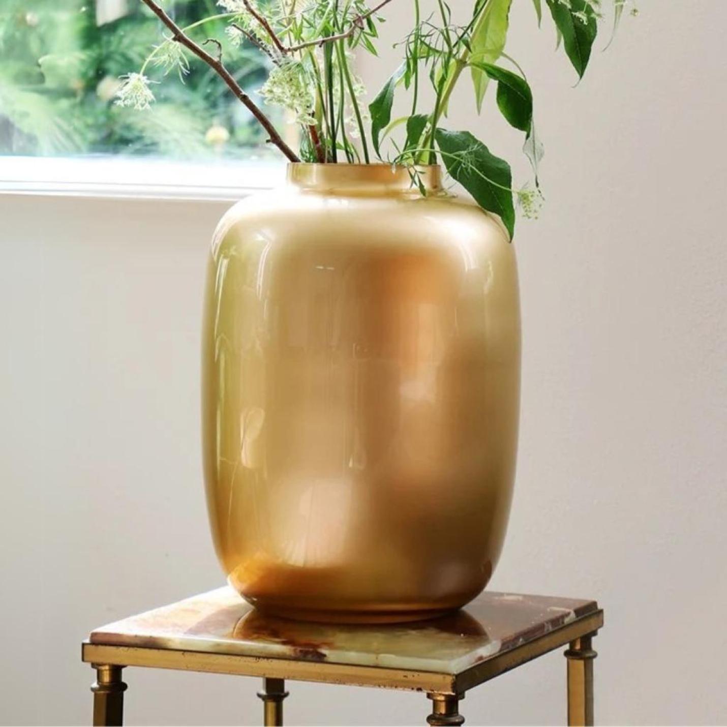 Glazen Vaas – Goud - Large 35cm hoog; Afbeelding: 2