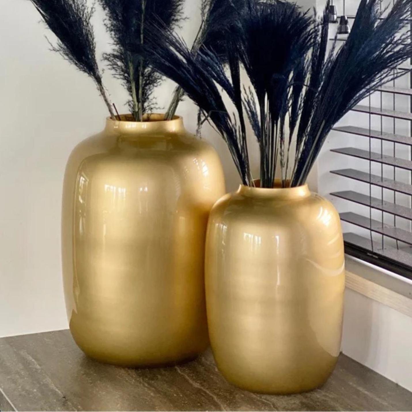 Glazen Vaas – Goud - Large 35cm hoog; Afbeelding: 3