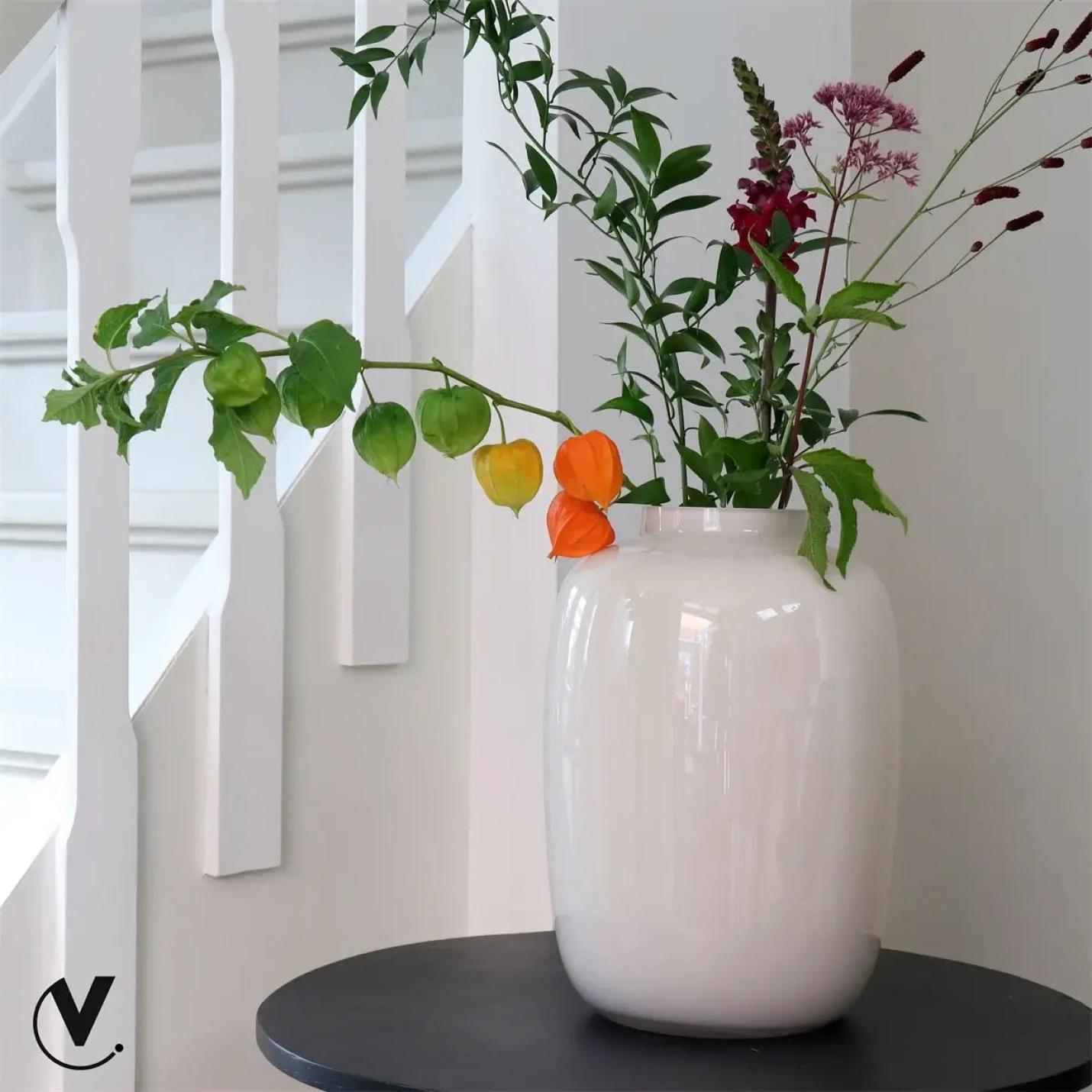 Glazen Vaas – Ivoor - Medium 29cm hoog; Afbeelding: 3