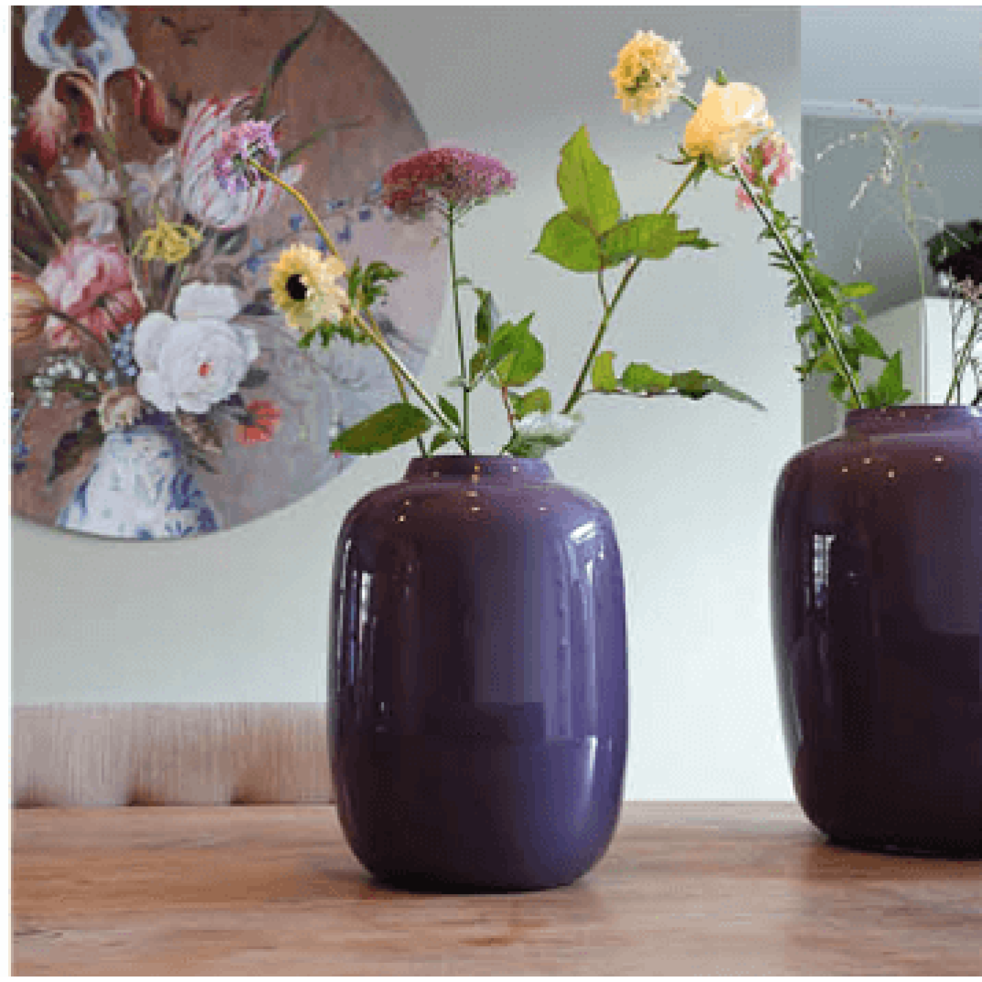 Glazen Vaas – Paars - Large 35cm hoog; Afbeelding: 2