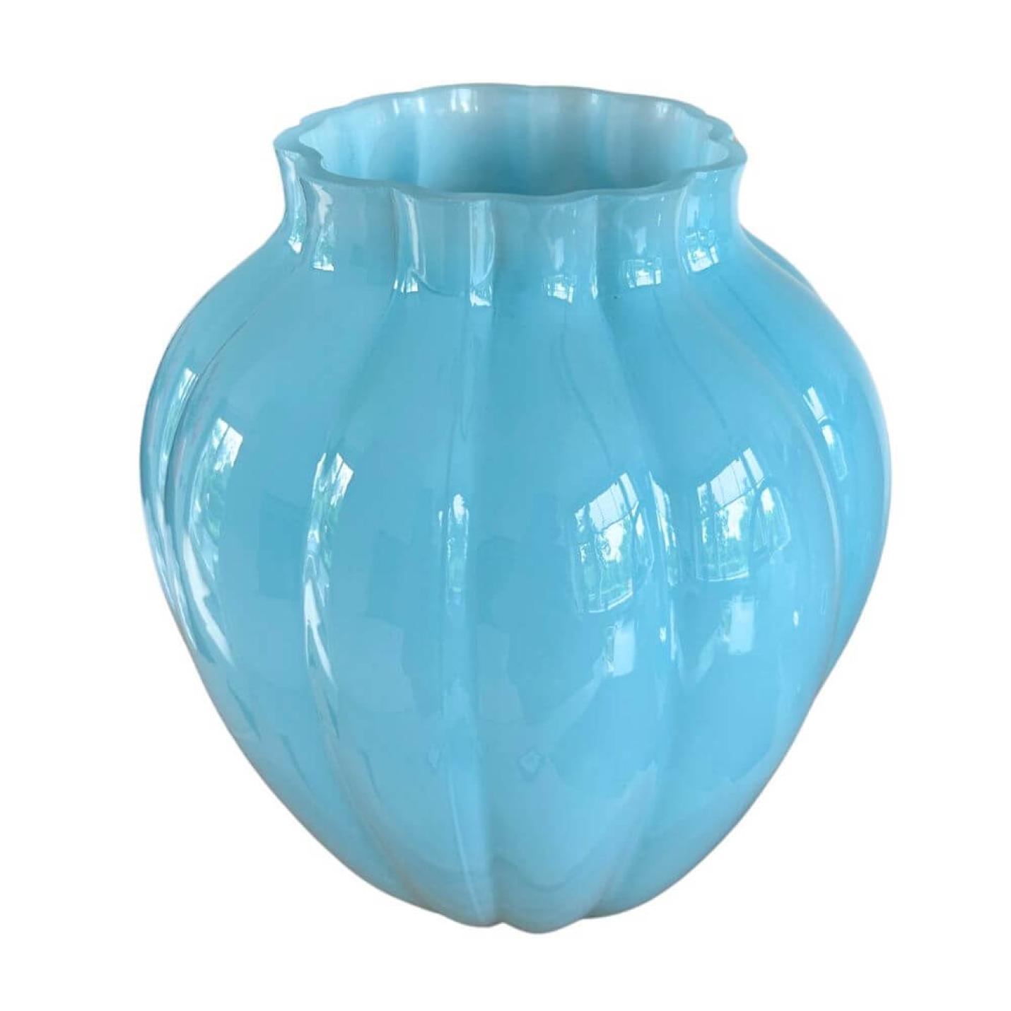 Diepblauw Glazen Vaasje – 20,5 cm hoog; Afbeelding: 2