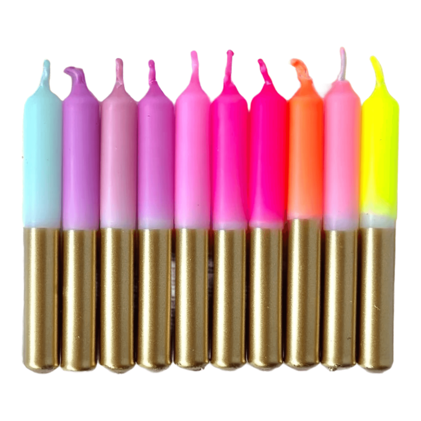 Dip Dye Little Star kaarsjes– Set van 10, Multicolor