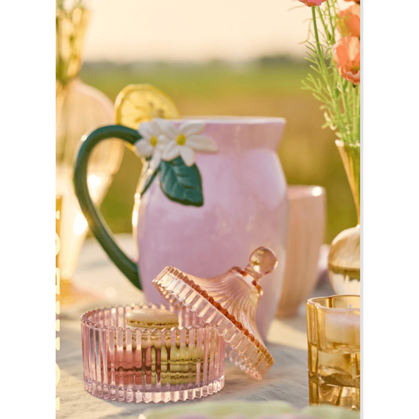Waterkan  -Keramiek – Pastel Roze; Afbeelding: 3