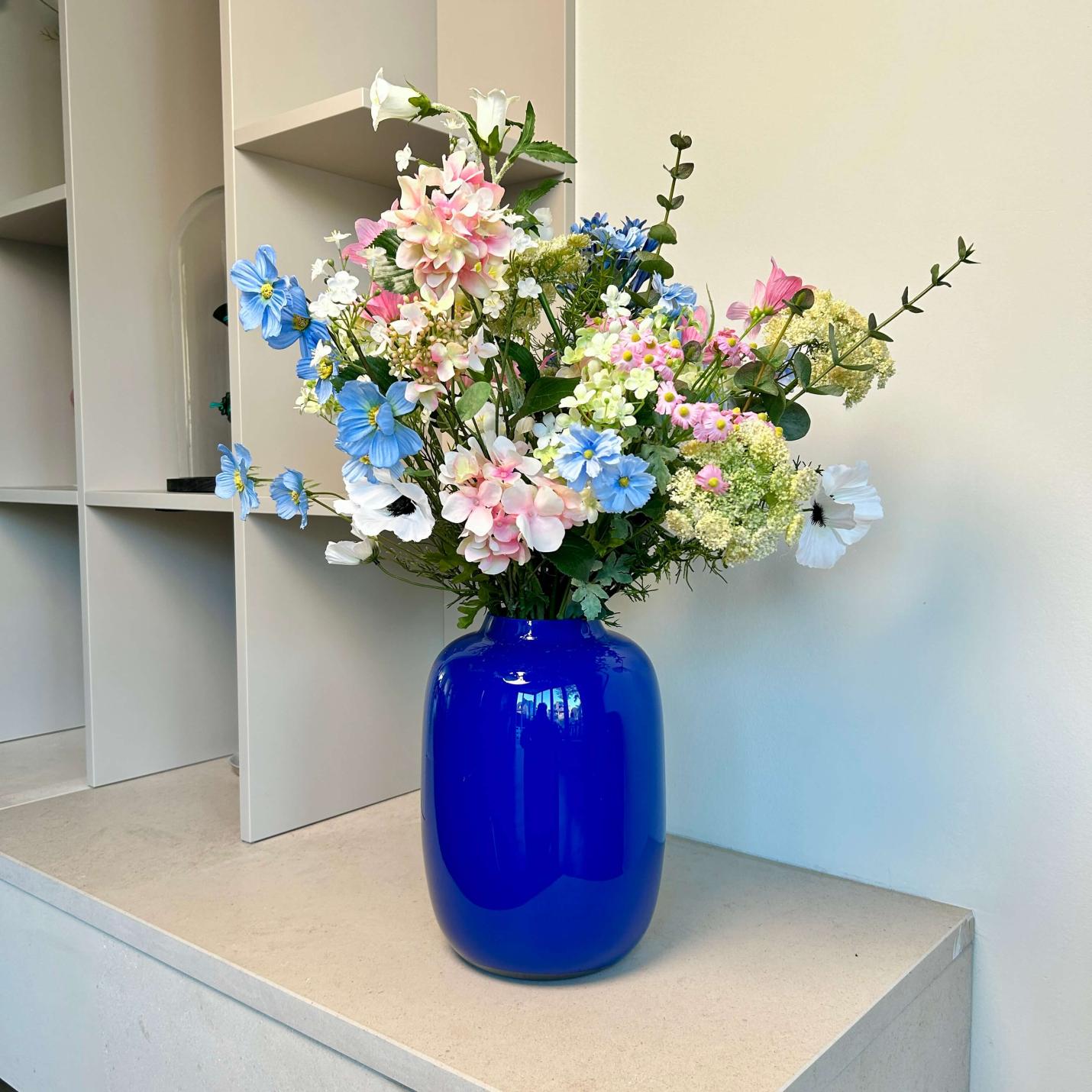 Glazen Vaas –cobalt blauw - Large 35cm hoog; Afbeelding: 2
