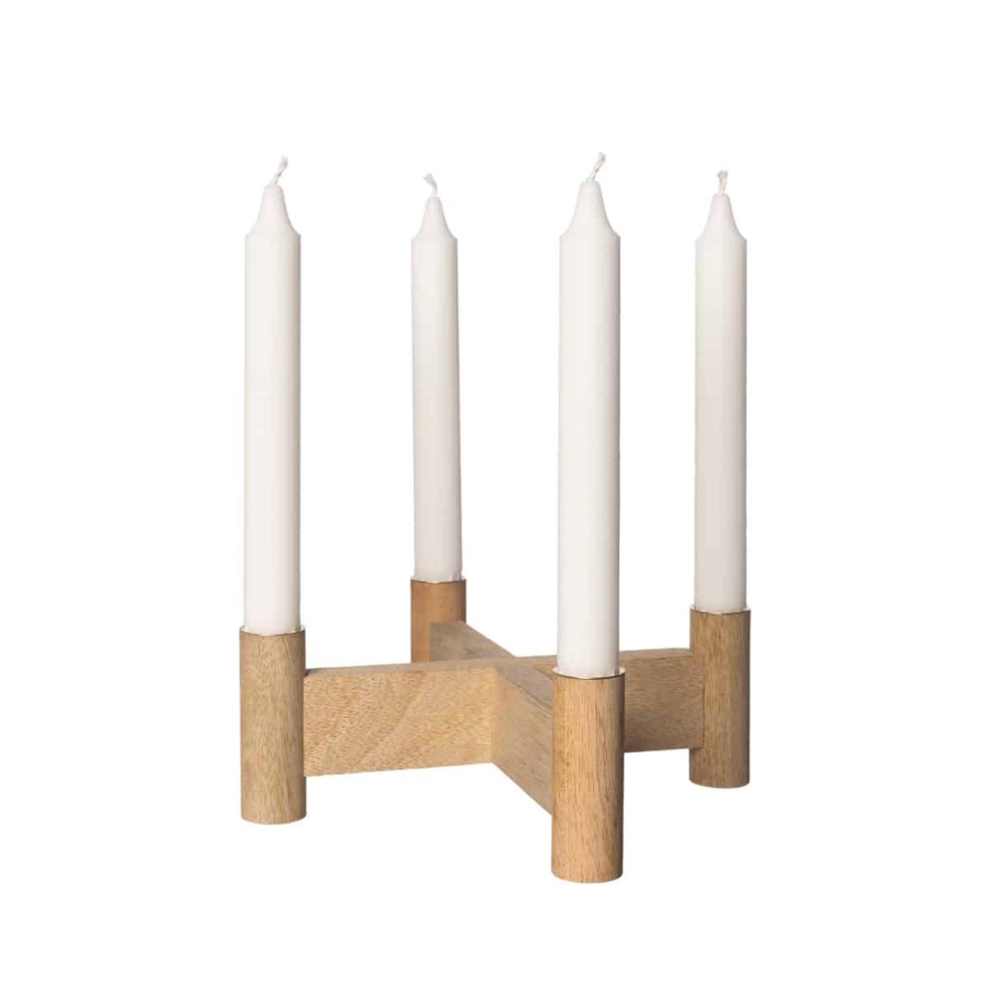 ERNST kandelaar hout lichtbruin