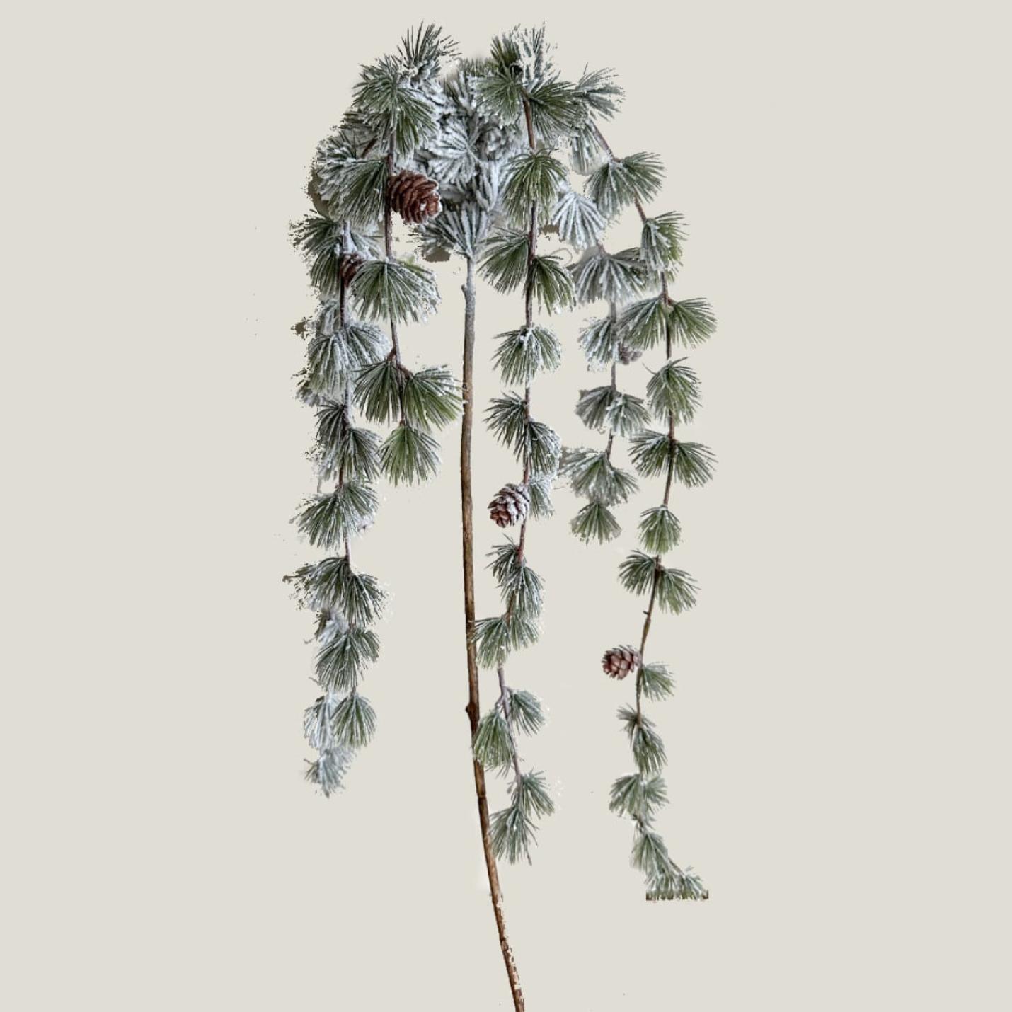 Kunst hangende cedertak met dennenappels