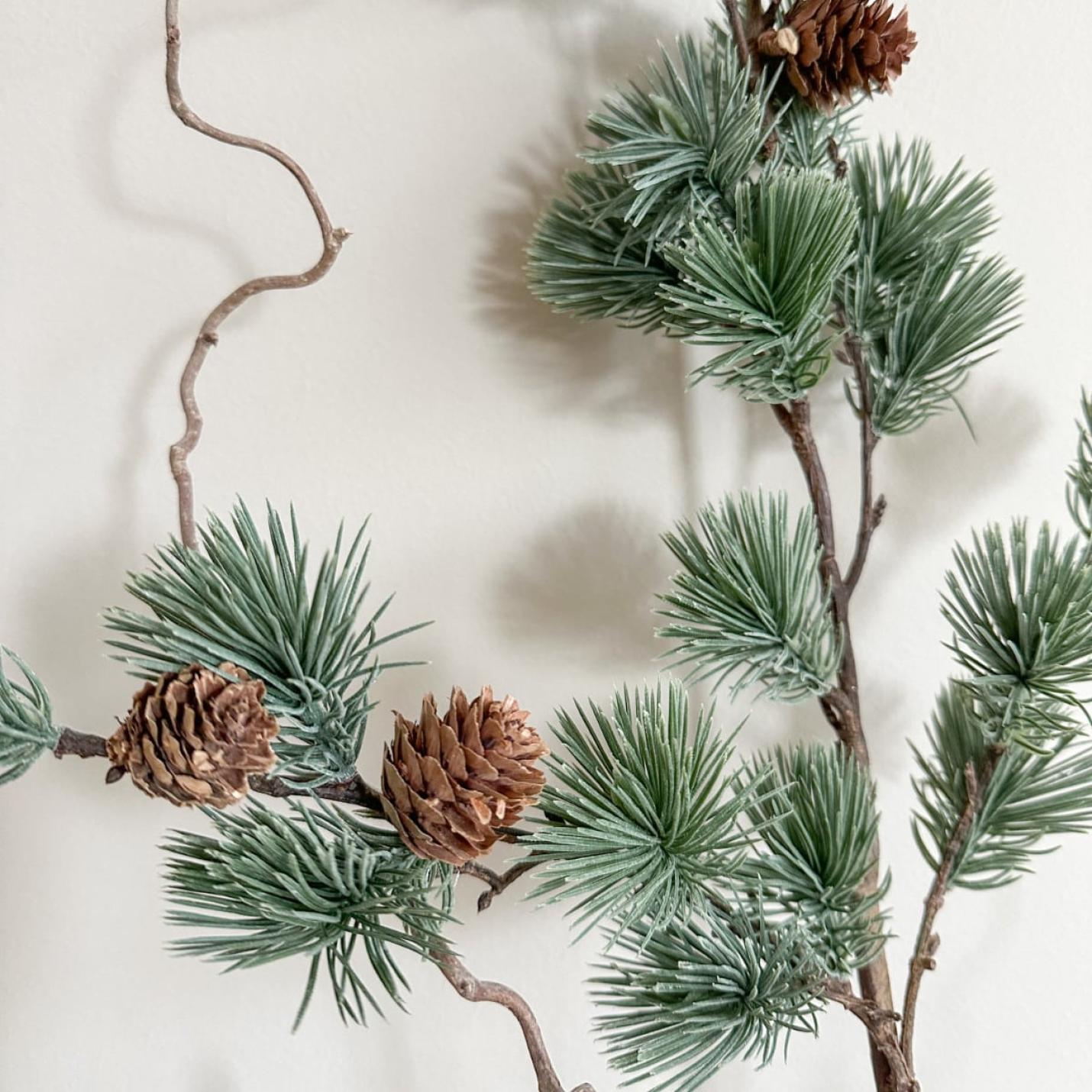Kunst Pinus tak met dennenappels; Afbeelding: 5