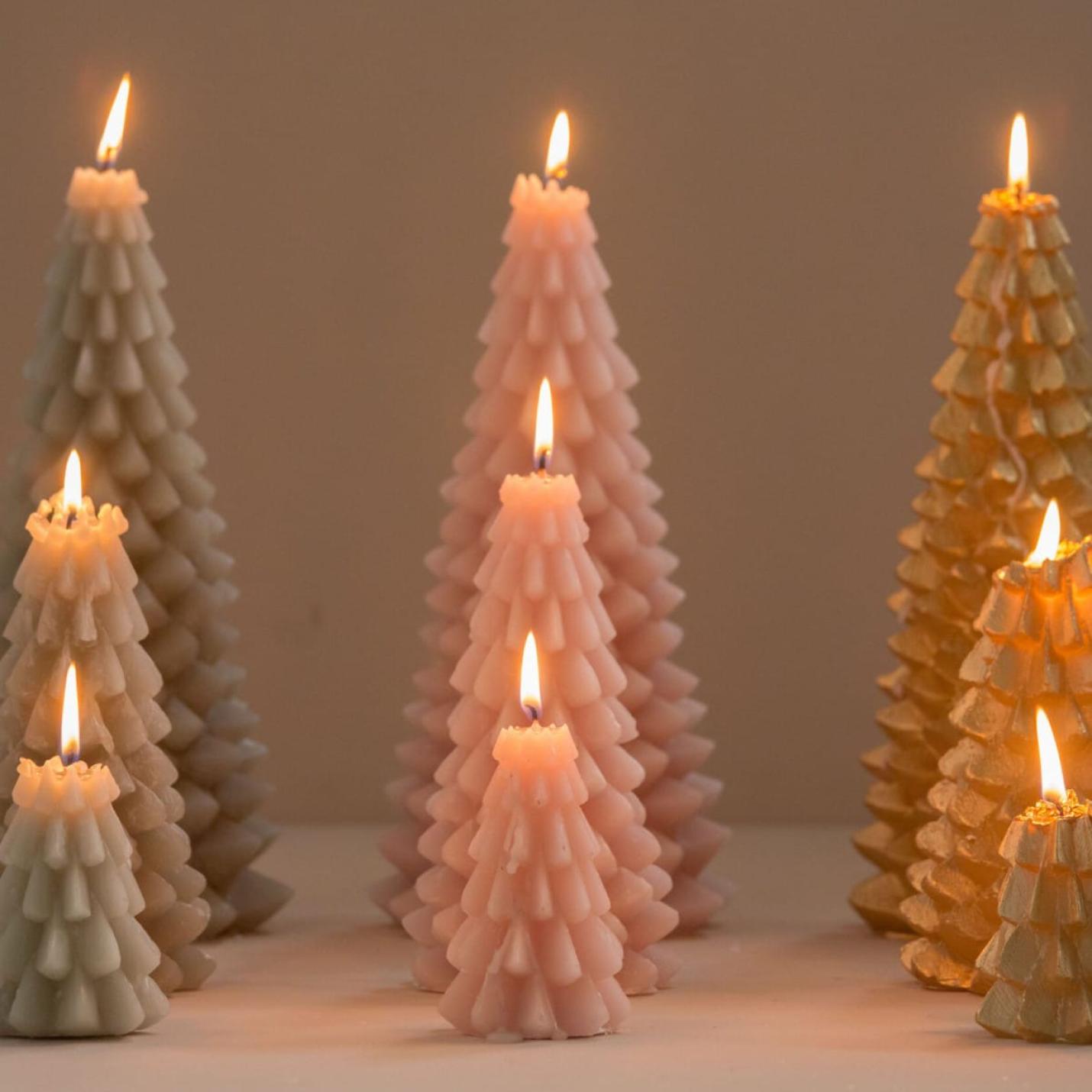 Rustik Lys kaars Kerstboom Cherry Blossom 12; Afbeelding: 2