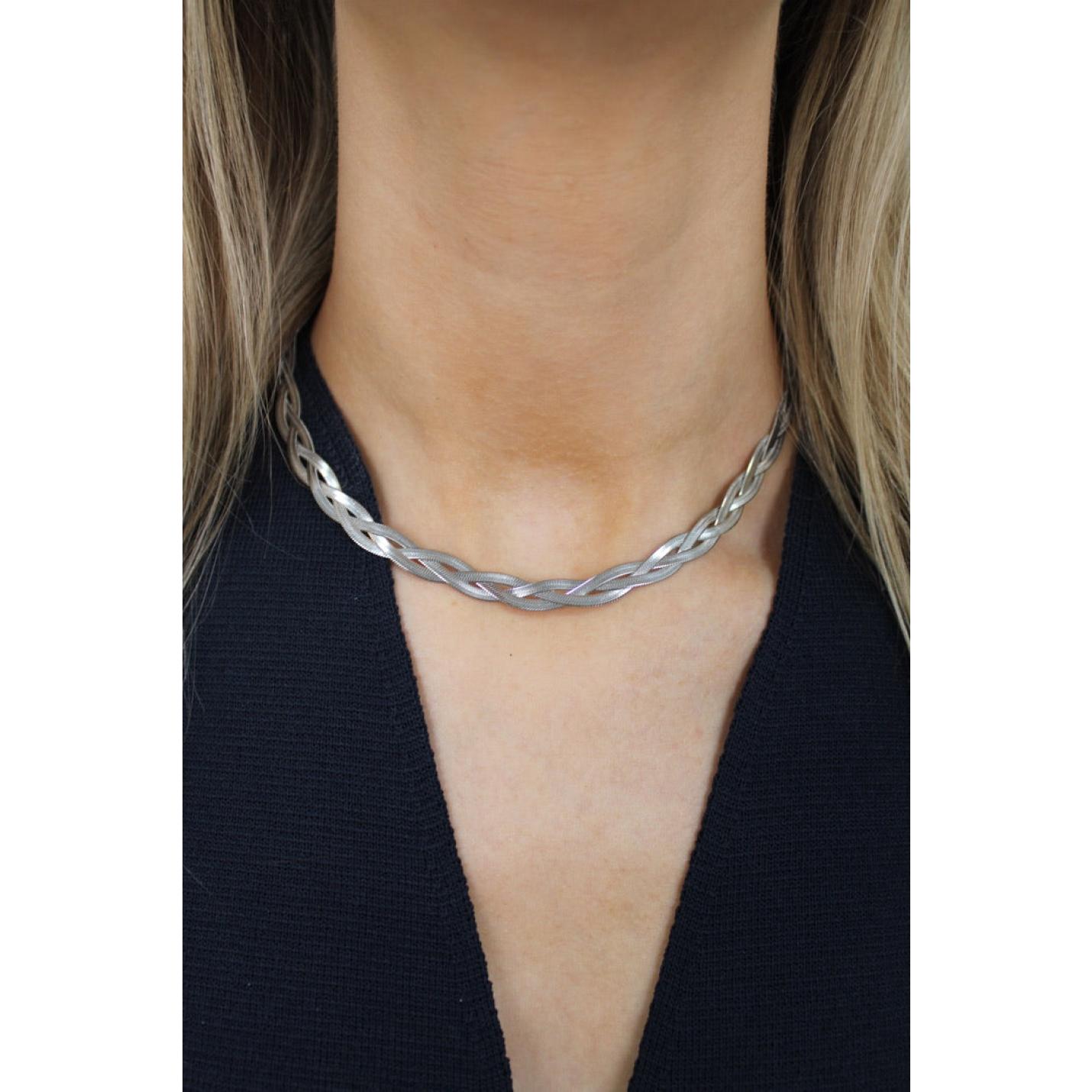 SUBTILE TWISTED NECKACE | ZILVER