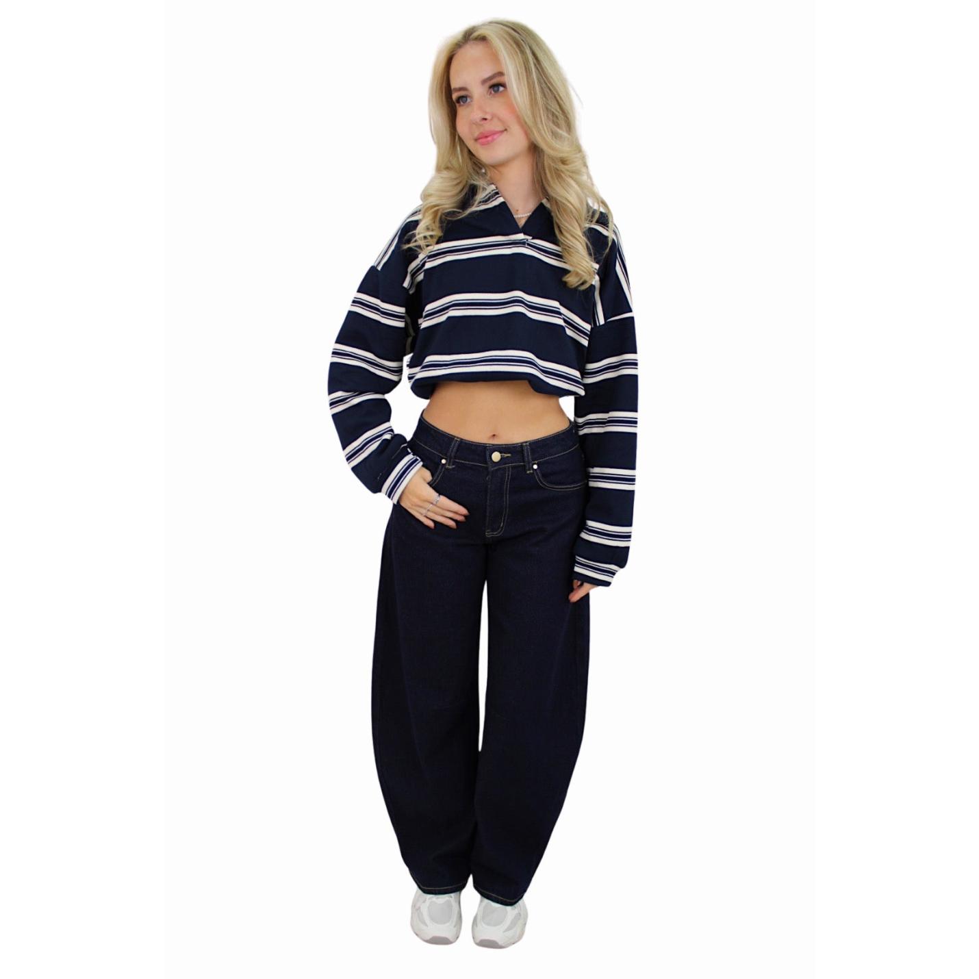 QUEEN HEARTS BALLOON FIT JEANS | DARK BLUE - 34/XS; Afbeelding: 2