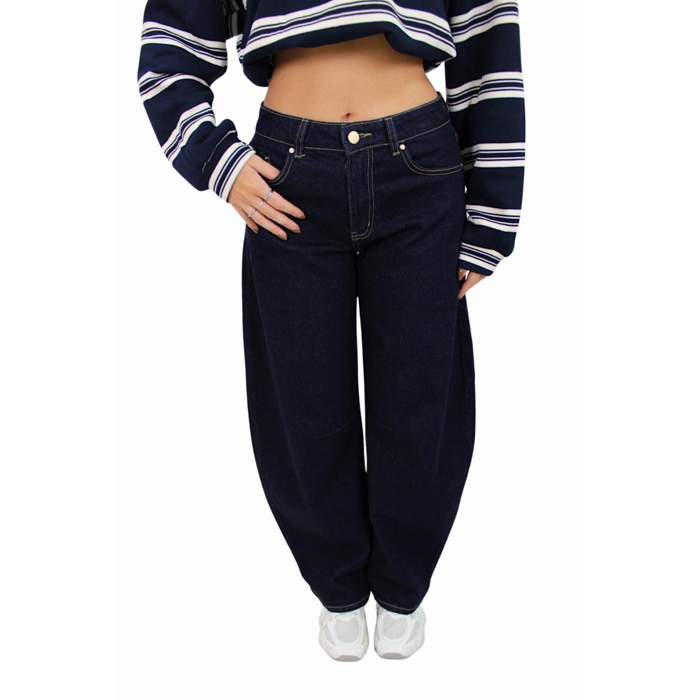 QUEEN HEARTS BALLOON FIT JEANS | DARK BLUE - 34/XS; Afbeelding: 3