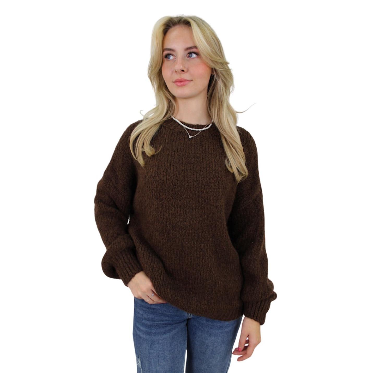 GINA COMFY KNIT | BROWN; Afbeelding: 3