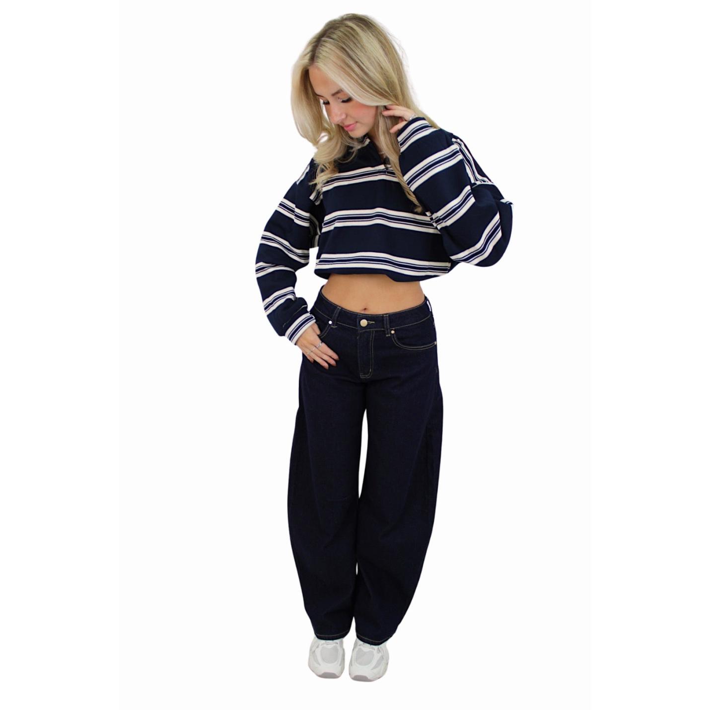 QUEEN HEARTS BALLOON FIT JEANS | DARK BLUE - 34/XS; Afbeelding: 6