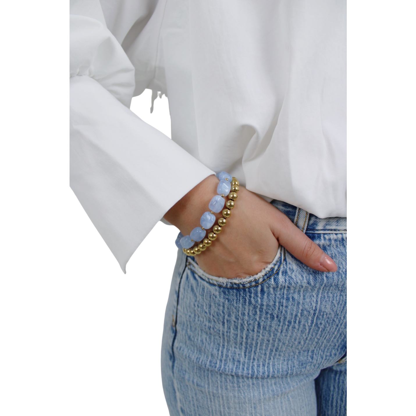 STONE BRACELET SET | BLUE