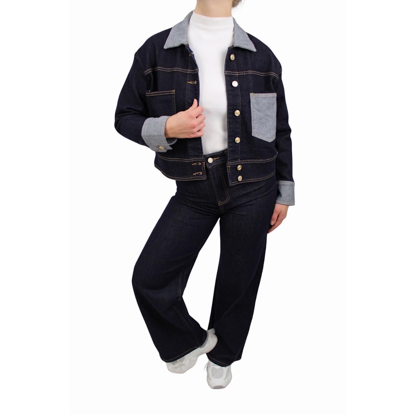 MARIVY DENIM JACKET MG-320-2| DARK BLUE - S/M; Afbeelding: 2