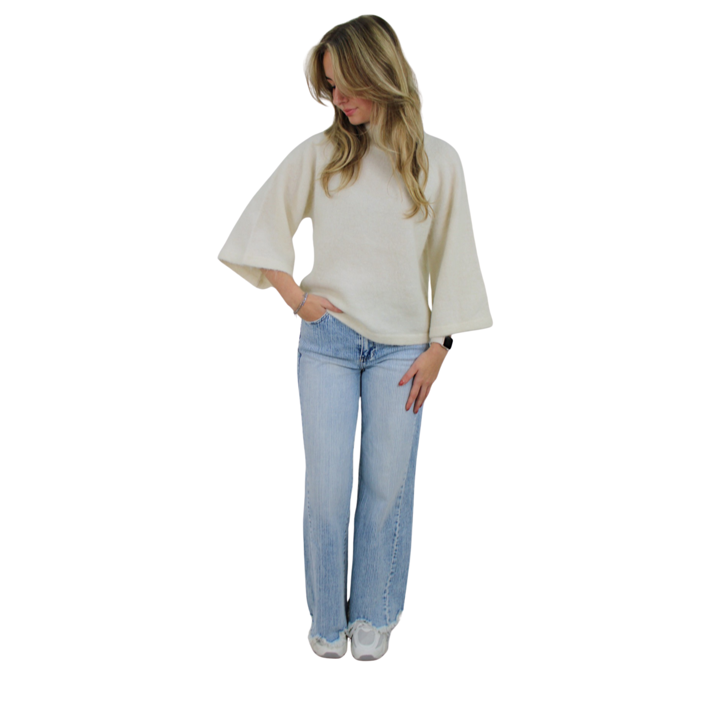 (PRE-ORDER MA 12 JAN) CLASSY SOFT FLAIR KNIT | VANILLA; Afbeelding: 2