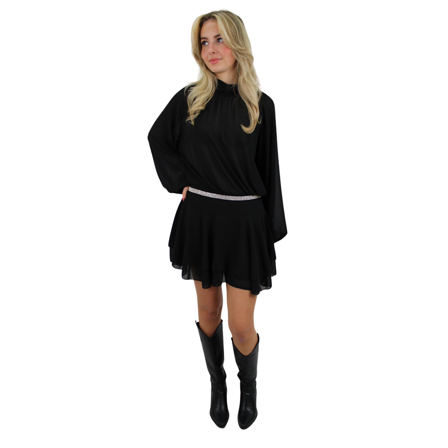 GLITTER BELT SQUARE | SILVER; Afbeelding: 2