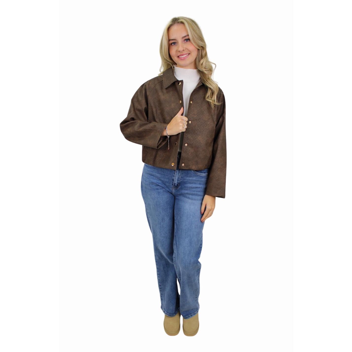 BAILEY BRAIDED JACKET | BROWN - S; Afbeelding: 2