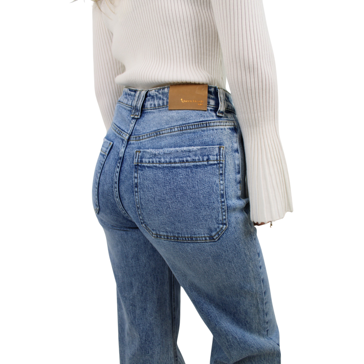 QUEEN HEARTS POCKET JEANS W3802 | BLUE - 34/XS; Afbeelding: 3