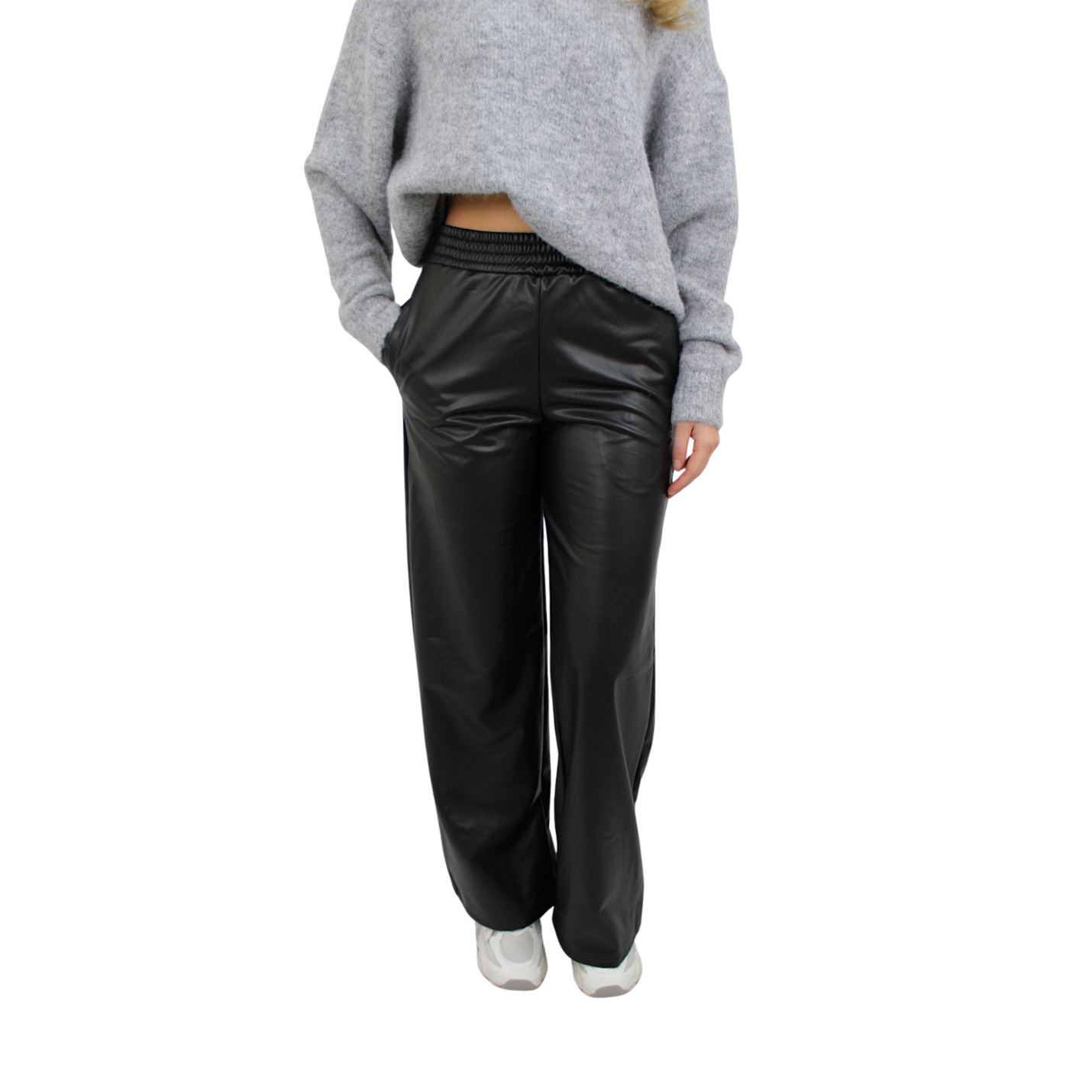 BY SWAN LEATHER LOOK PANTS | BLACK - S/M; Afbeelding: 3