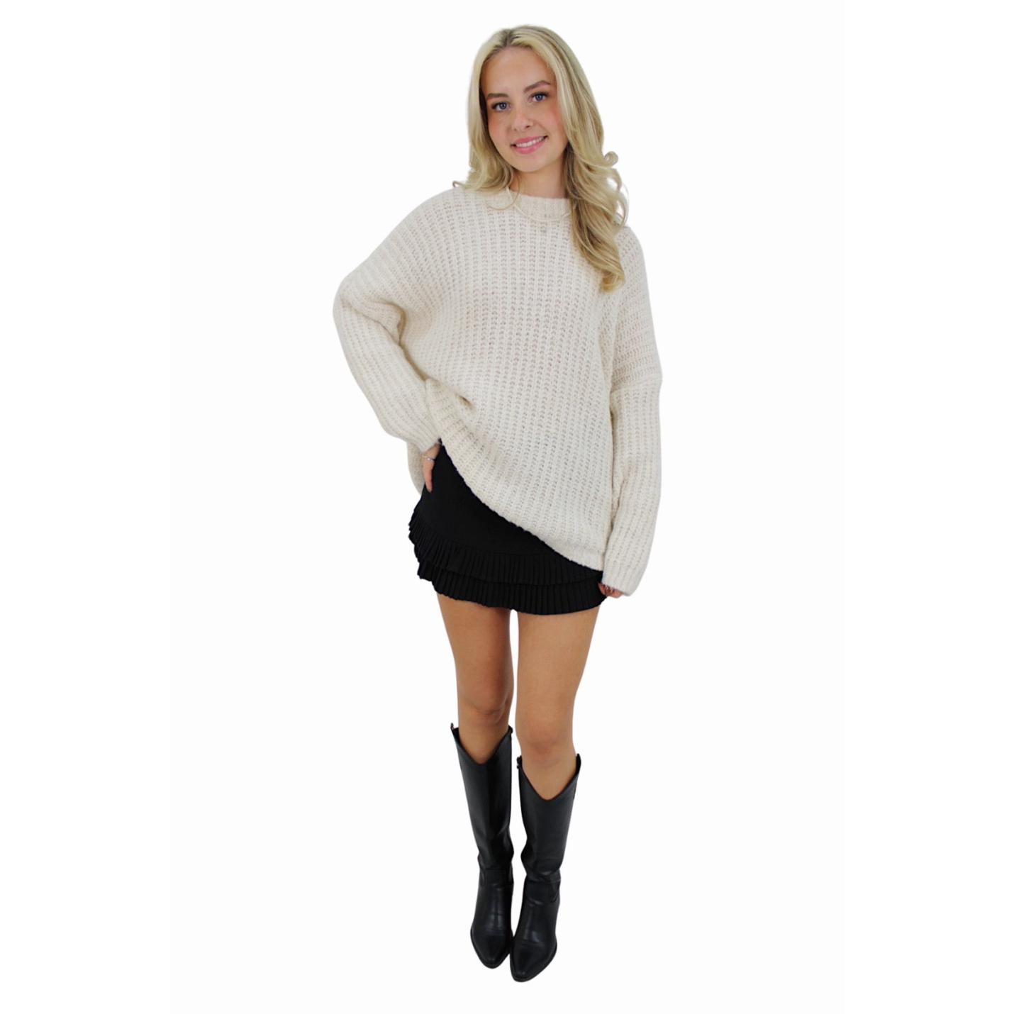 BASIC OVERSIZED KNIT | VANILLA; Afbeelding: 3
