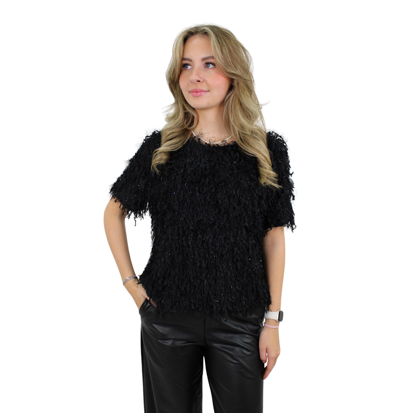 FEATHER TOP | BLACK - S/M; Afbeelding: 3