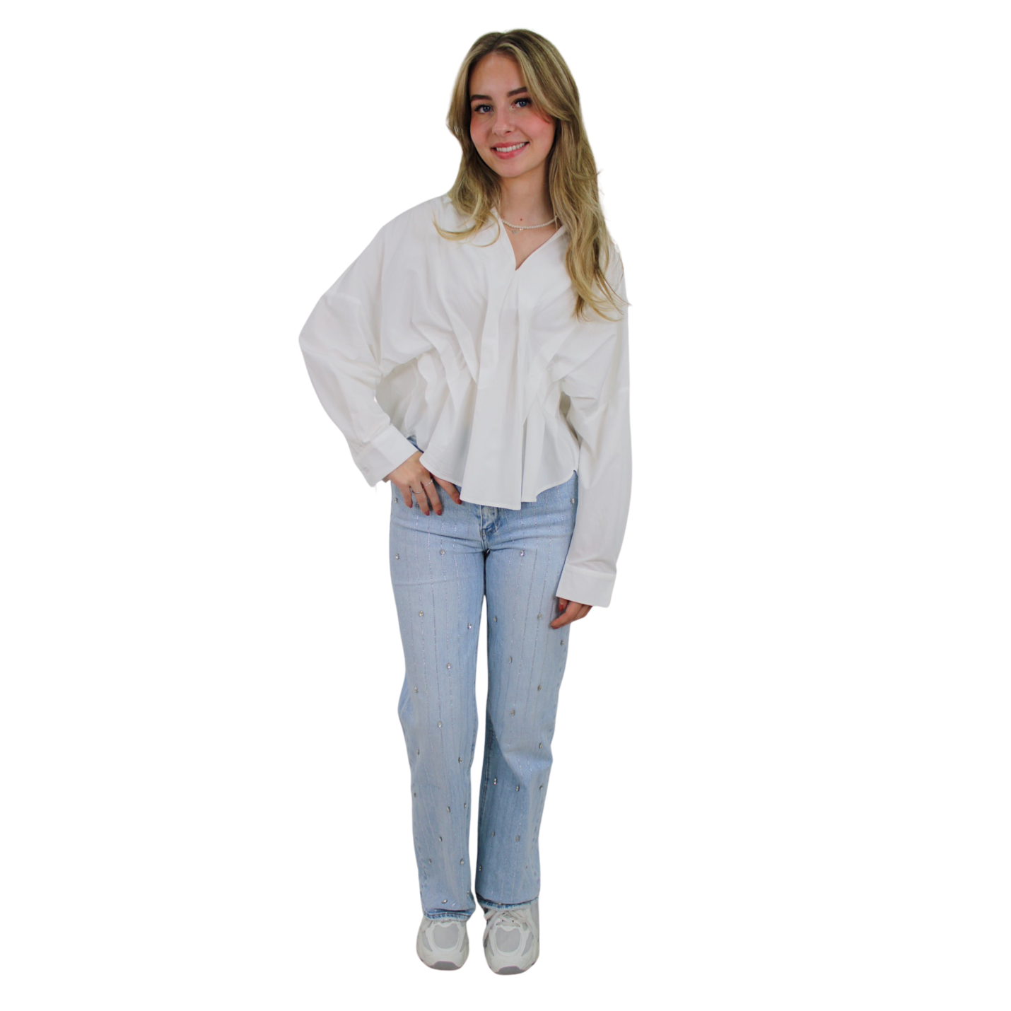 SOPHIA BASIC BLOUSE | WHITE - S/M; Afbeelding: 2