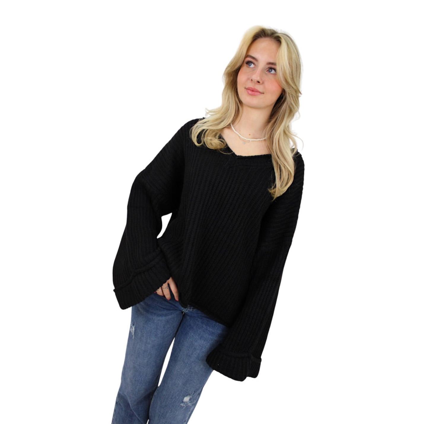 VICKY OVERSIZED KNIT | BLACK