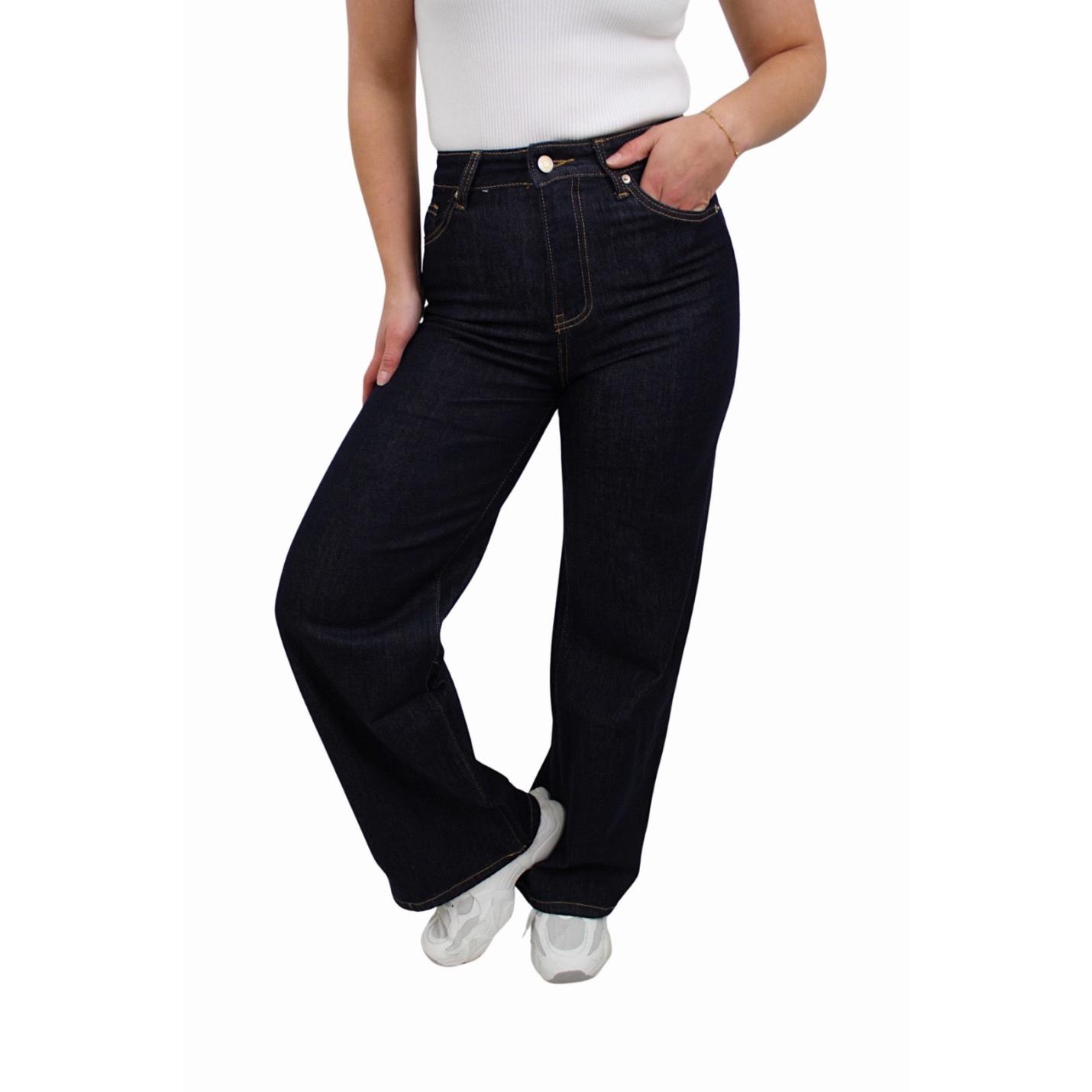 MARIVY WIDE LEG JEANS MG-836 | DARK BLUE - 34/XS