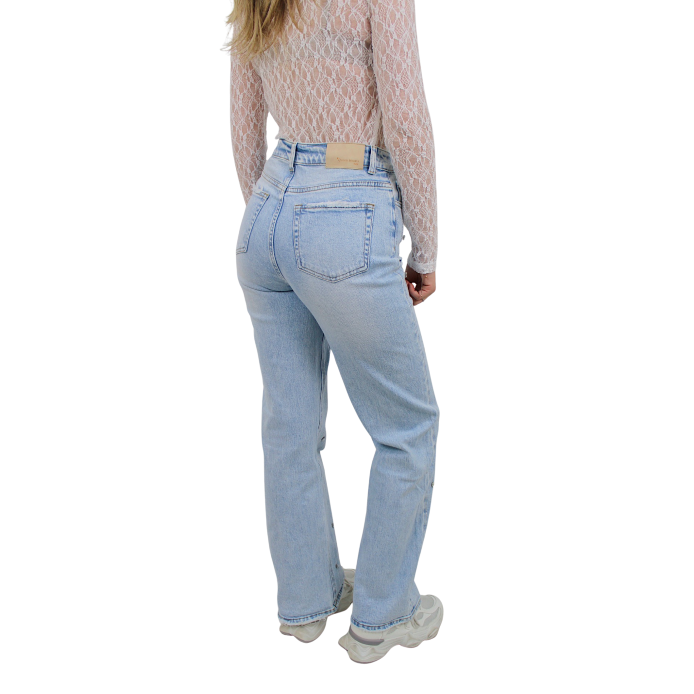 QUEEN HEARTS RHINESTONE WIDE LEG JEANS | W3708 - 34/XS; Afbeelding: 4