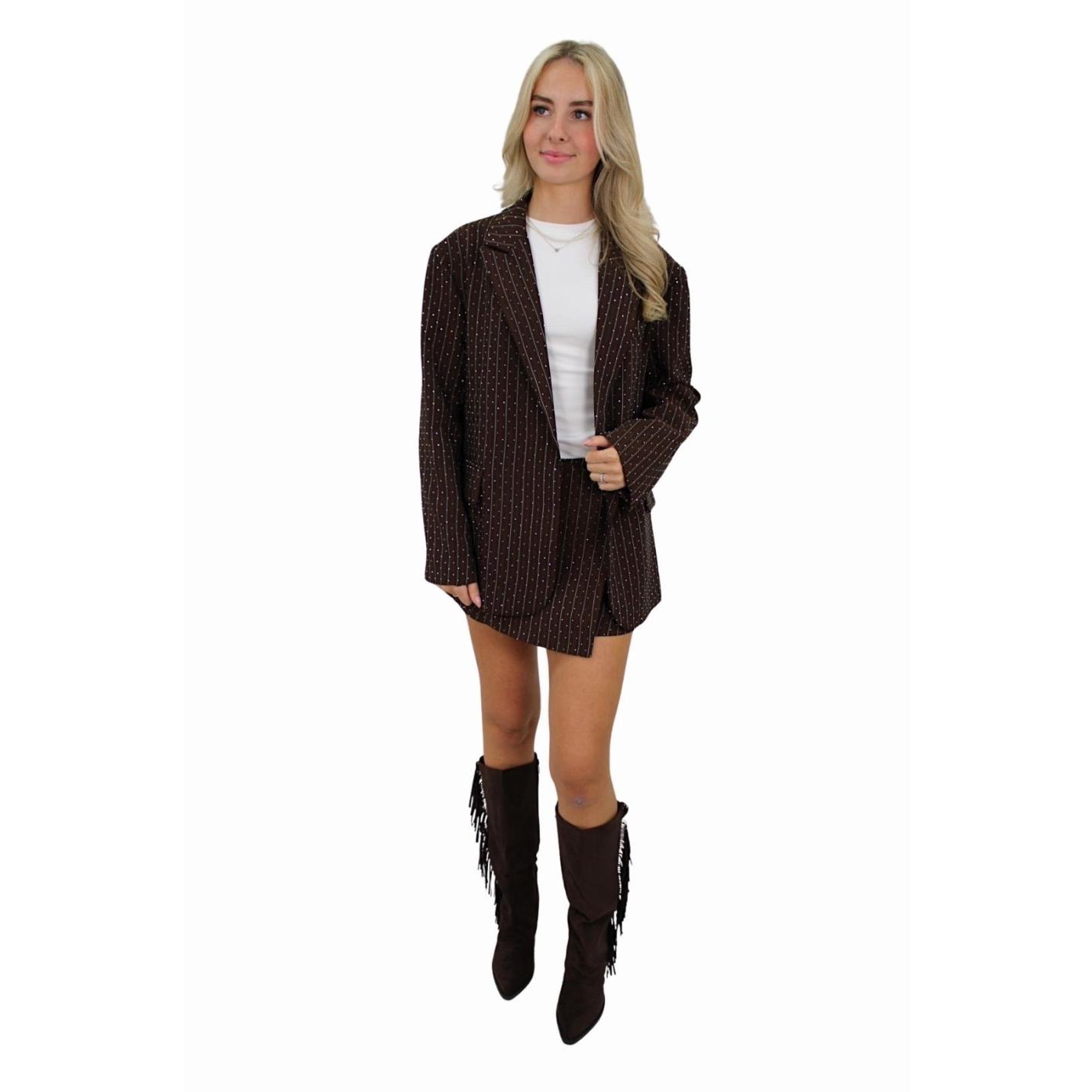 IVIVI GLITTER SKORT | BROWN - S/M; Afbeelding: 2